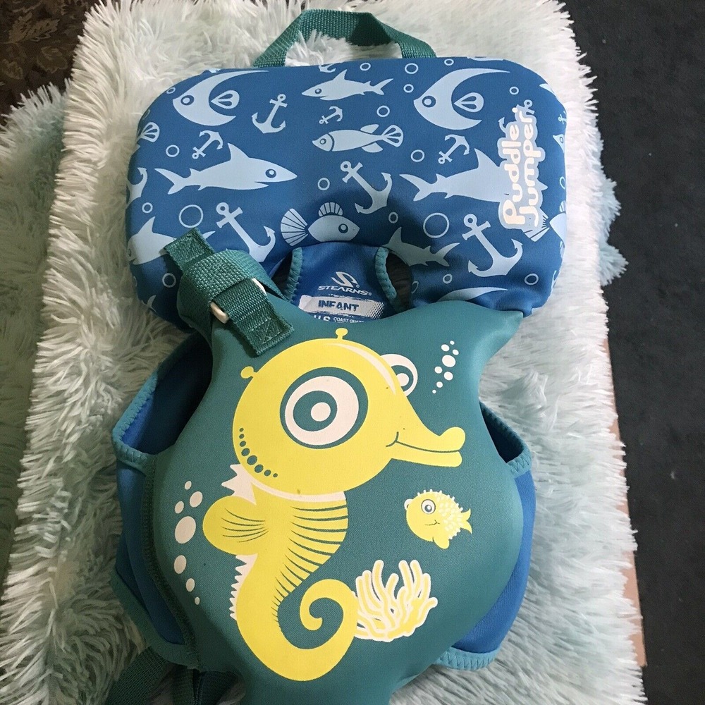 STEARNS Infant Baby Life Vest Jacket Kids Seahorse Puddle Jumper Neoprene